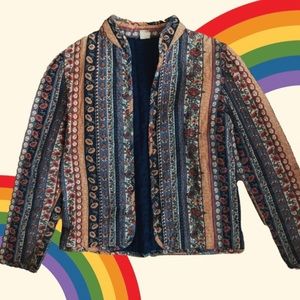 Vintage Floral Quilted Coat